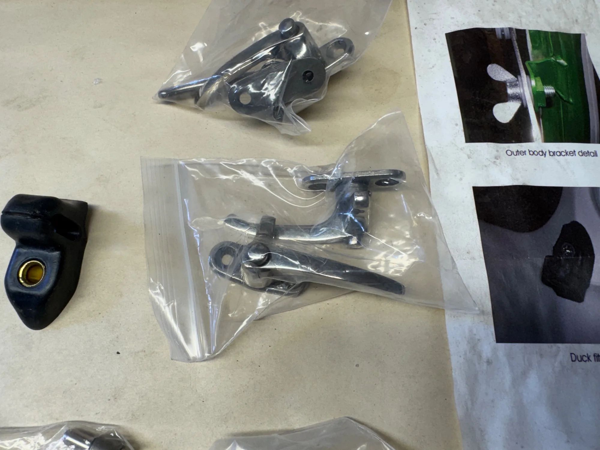 Safari Front Pop-Out Window Fitting Hardware Kit - Single Side - VW Split Screen Bus 1954-67 - Creative Engineering — photo 5 of 7