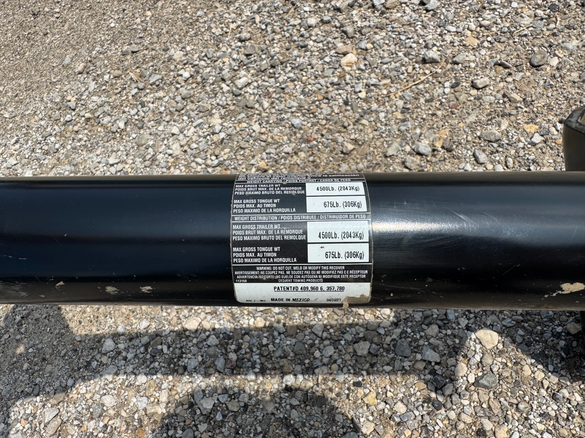 U-Haul/Cequent Trailer Hitch Receiver #113168 - fits 2006-2012 Toyota RAV4 (3rd Gen) — photo 3 of 4